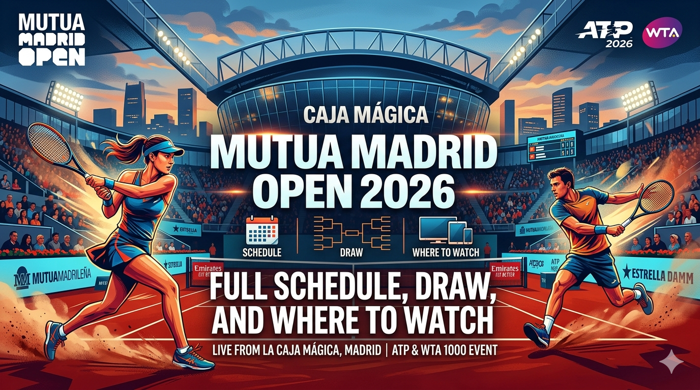 Mutua Madrid Open 2026: Full Schedule, Draw, and Where to Watch