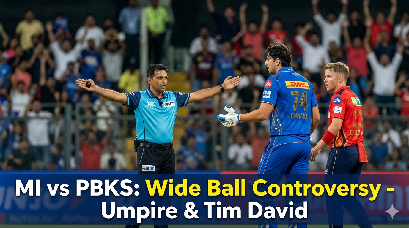 Did the Umpire Miss a Wide? The MI vs PBKS Controversy Everyone is Talking About
