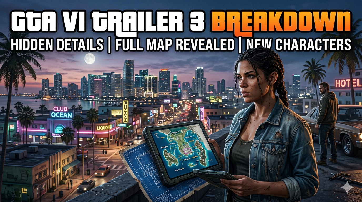 GTA VI Trailer 3 Breakdown: 10 Hidden Details About the Map & Characters