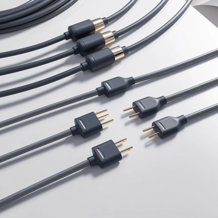 Universal AC Power Cables: L-Shaped 2 Pin Design in Multiple Size